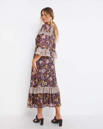 Jo by Joanna Hope Print Ruffle Dress