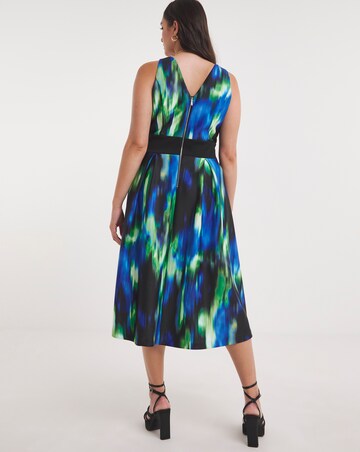 Joanna Hope Printed Scuba Prom Dress