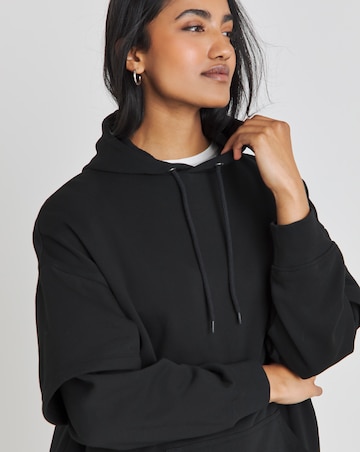 Black Double Layer Hoodie