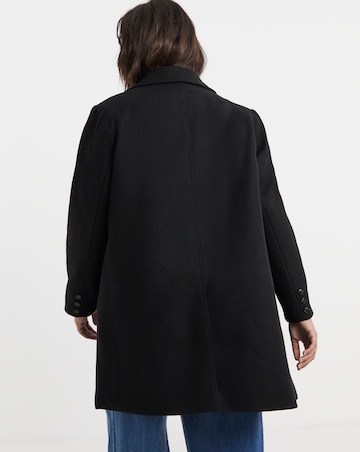 Black Short Faux Wool Coat