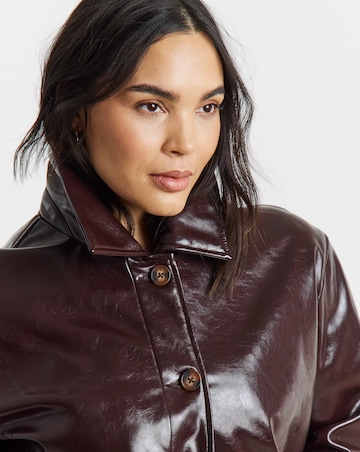 Burgundy Lacquer Trucker Jacket