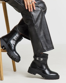 Megara Chunky Ankle Boot - Wide Fit (E)