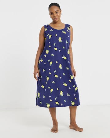 Pretty Secrets Value Midi Nightie Lemon Print