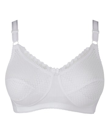 Miss Mary of Sweden Cotton Dots Non Wired Bra White