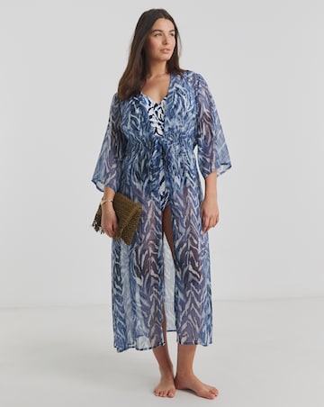 MAGISCULPT Tie Waist Open Beach Kaftan