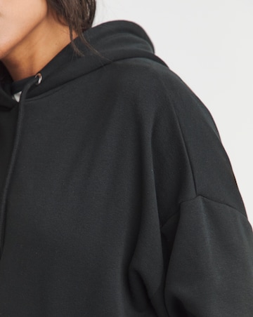 Black Longline Hoodie