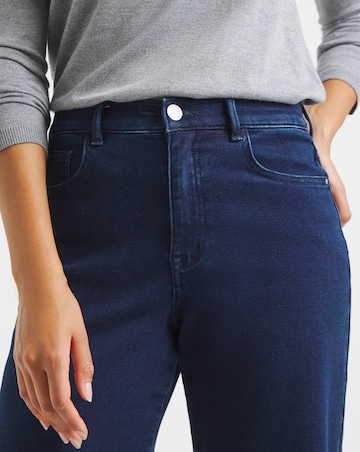Dark Indigo Cosy Feel Soft Stretch Wide Leg Jeans