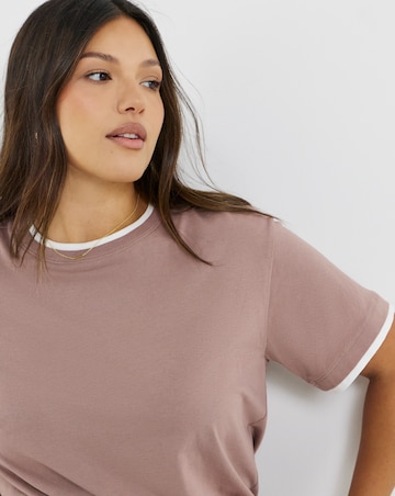 Pink & White Double Layer T-Shirt