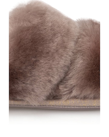 Just Sheepskin Womens Poppy Open Toe Sheepskin Slider Slippers