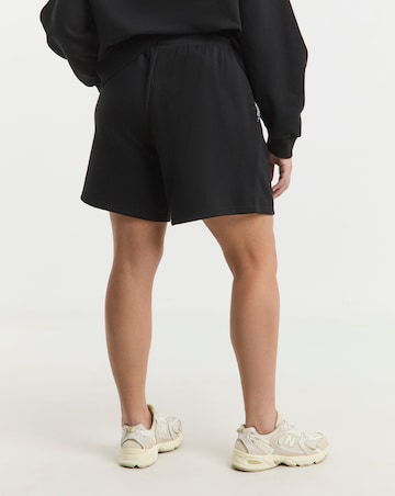 Black Whipstitch Detail Jogger Short