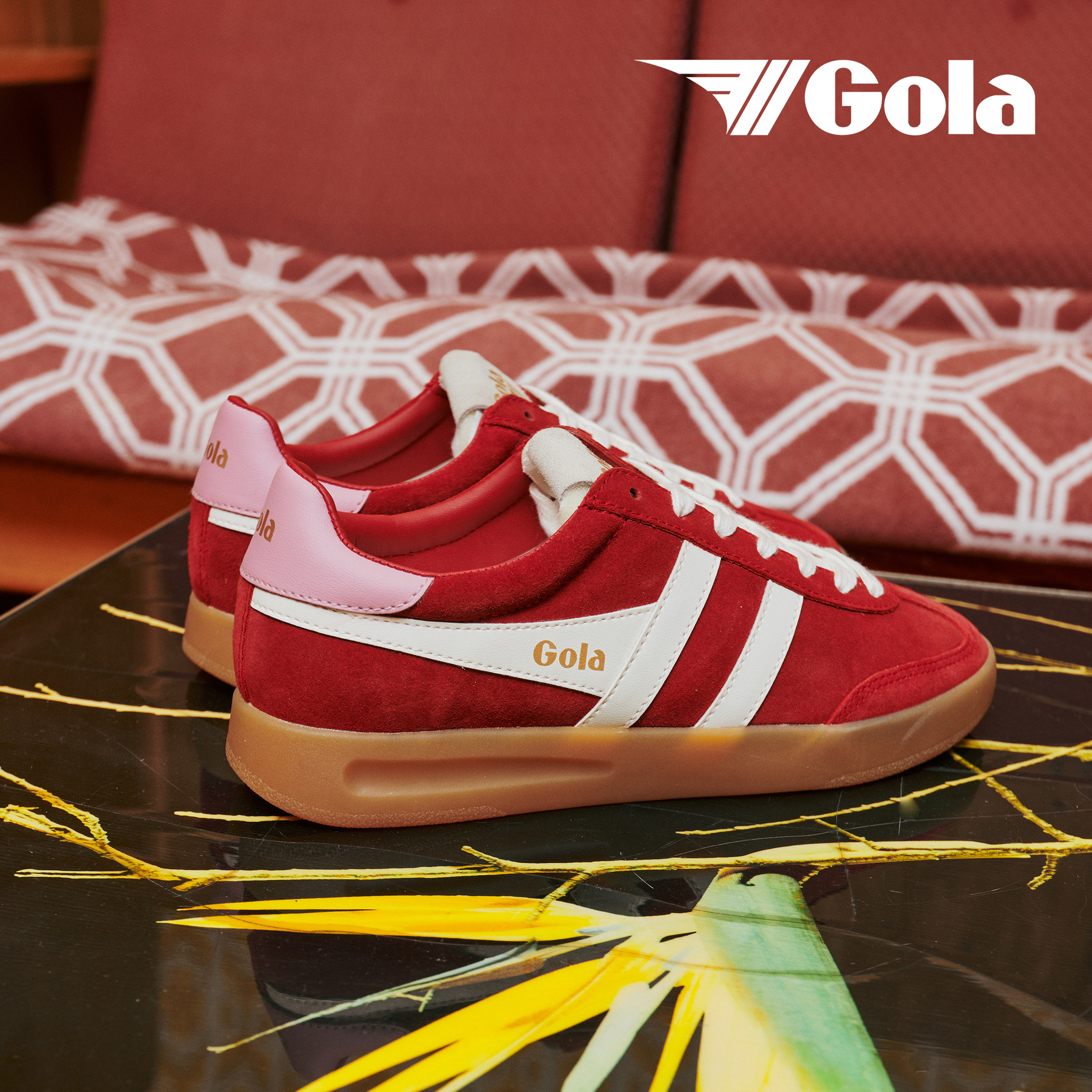 Gola red trainers