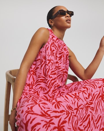 Crinkle Trapeze Maxi Dress