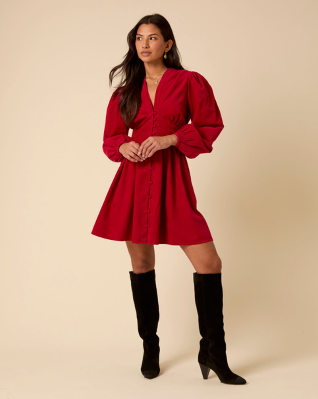 neon rose red dress Neon Rose Velvet Mini Dress