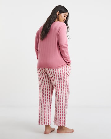 Pretty Secrets Henley Top Heart Pointelle Pyjama Set