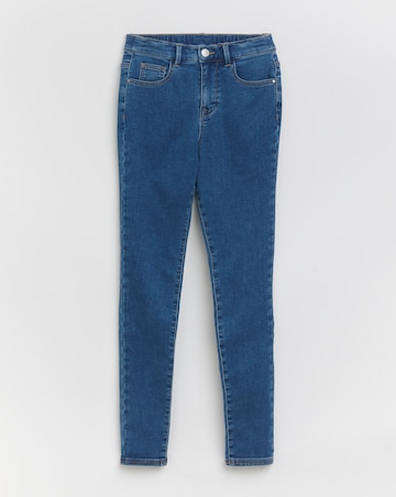 Mid Wash Fleece Lined Cosy Warm Feel Stretch Skinny Jeans