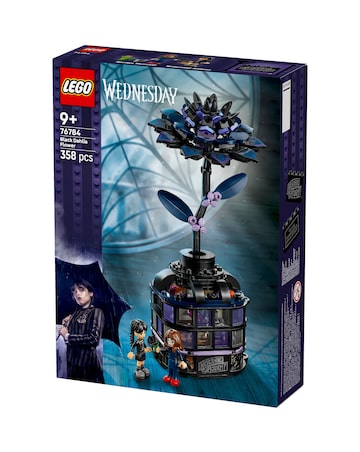 LEGO Wednesday Black Dahlia Flower Halloween Gift, Room Decor 76784