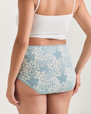 Pretty Secrets (7 Pack) Cotton Full Fit Knickers Daisy Print