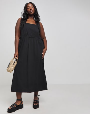 Nobody's Child Black Zainub Midi Dress