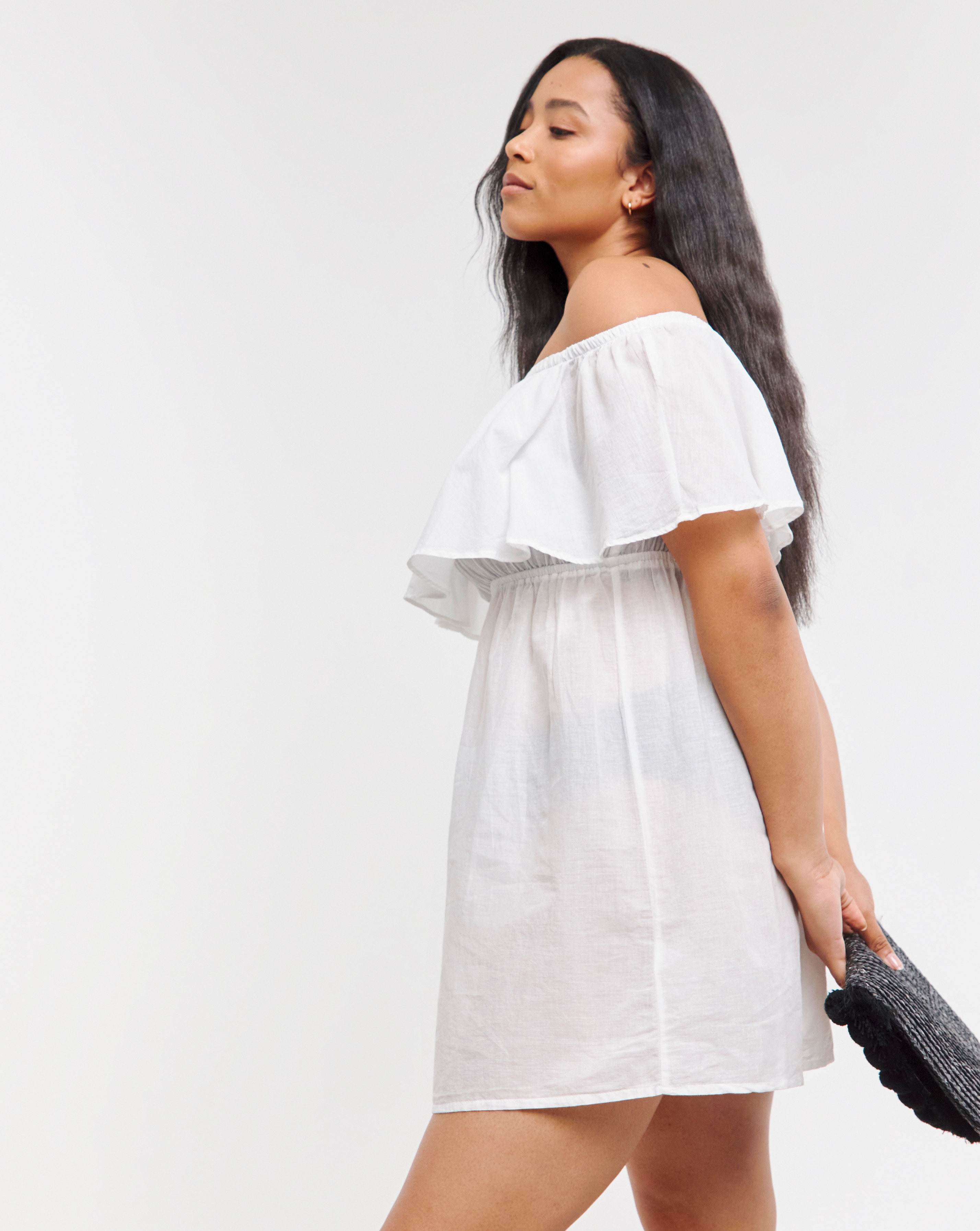 Value White Cotton Bardot Beach Dress Simply Be