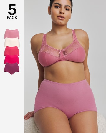 Pretty Secrets 5 Pack Comfort Short Knickers - Red Multi