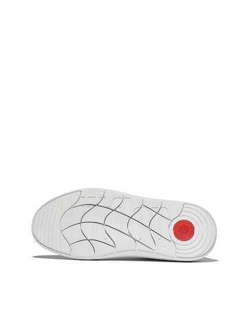 Fitflop Leather Blend Lace Up Trainers Urban White - Standard Fit (D)