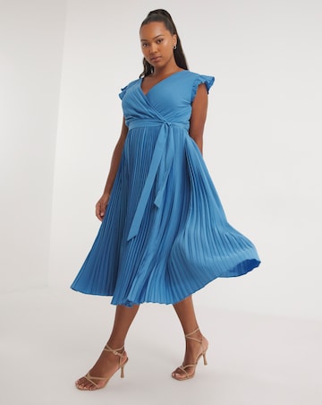 Joanna Hope Pleated Belted Midi Dress