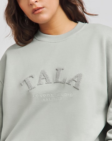 TALA Borg Logo Oversized Volley Crew Sweat