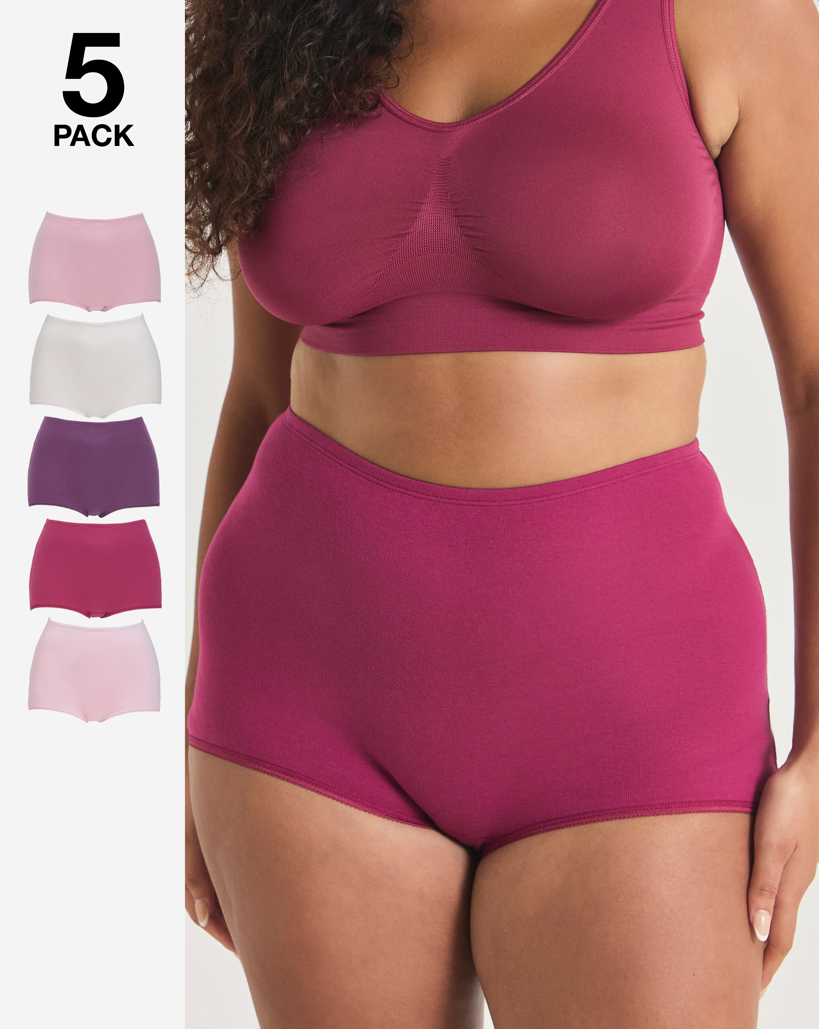 Pretty Secrets (5 Pack) Cotton Comfort Shorts