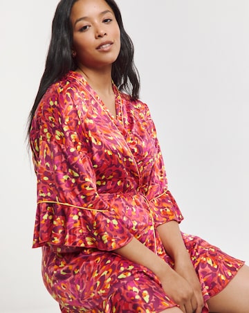 Satin Frill Dressing Gown