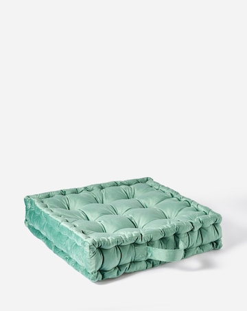 Velvet Padded Seat Cushion - Eucalyptus