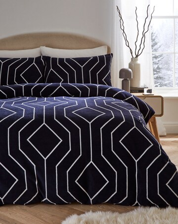 Fleece Geo Duvet Cover Set