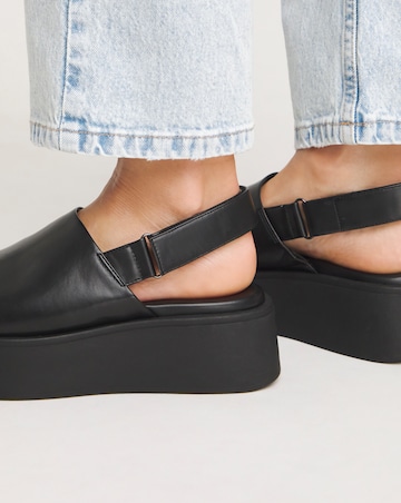 Maddie Slingback Flatform Sandals Wide E Fit Simply Comfort