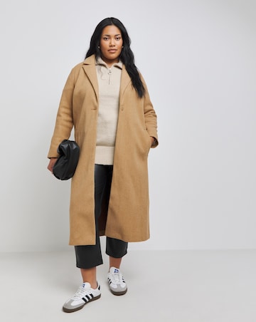 Camel Relaxed Single Breasted Coat