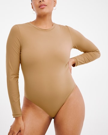 MAGISCULPT Light Control (2 Pack) Smoothing Long Sleeve Bodysuits Black/Latte