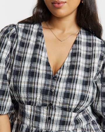 Brushed Cotton Puff Sleeve Tea Blouse