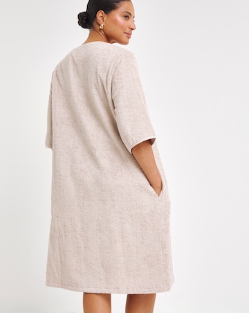 Pretty Secrets Cotton Towelling Zip Through Dressing Gown