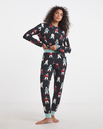 Chelsea Peers Skiing Dog Family Pyjama Set Womens