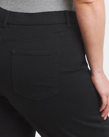 Black 24/7 Stretch Wide Leg Jeans