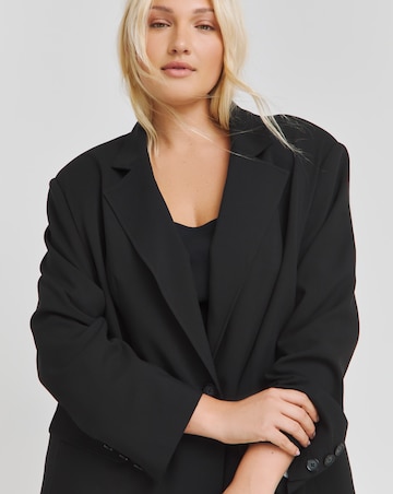 Black Oversized Single Breasted Blazer