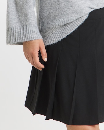 Simply Be Woven Pleated Mini Skirt