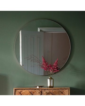 Gallery Bowie Round Mirror Silver