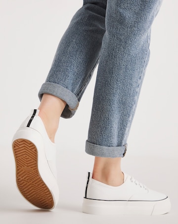 Gracie Stitch Detail Chunky Plimsole Wide E Fit