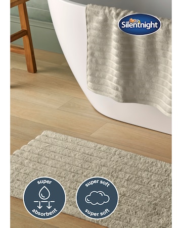 Silentnight Ribbed Cotton Bath Mat