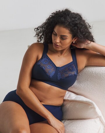 Miss Mary of Sweden Lovely Lace Support Non Wired Bra Dark Blue