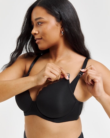 Figleaves Flexi Wire Moulded Nursing Bra C-H - Black