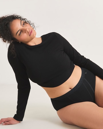 Sloggi (2 Pack) Light Control Cotton Tai Knickers Black