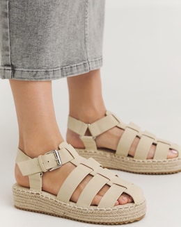 Honor Fisherman Espadrille Sandals - Wide Fit (E)