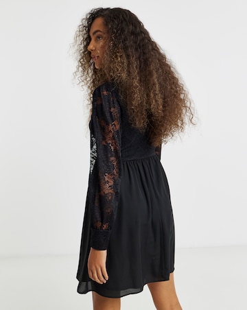 Flounce London Lace Mini Dress