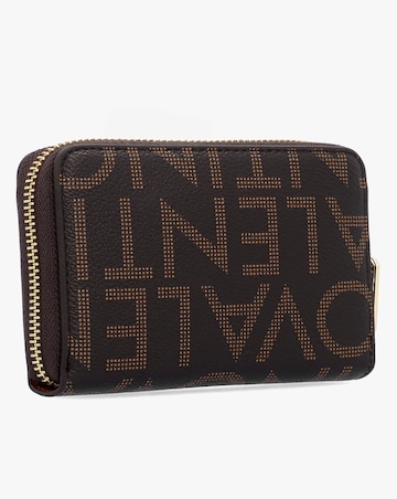 Valentino Bags Regina Brown Monogram Zip Around Purse