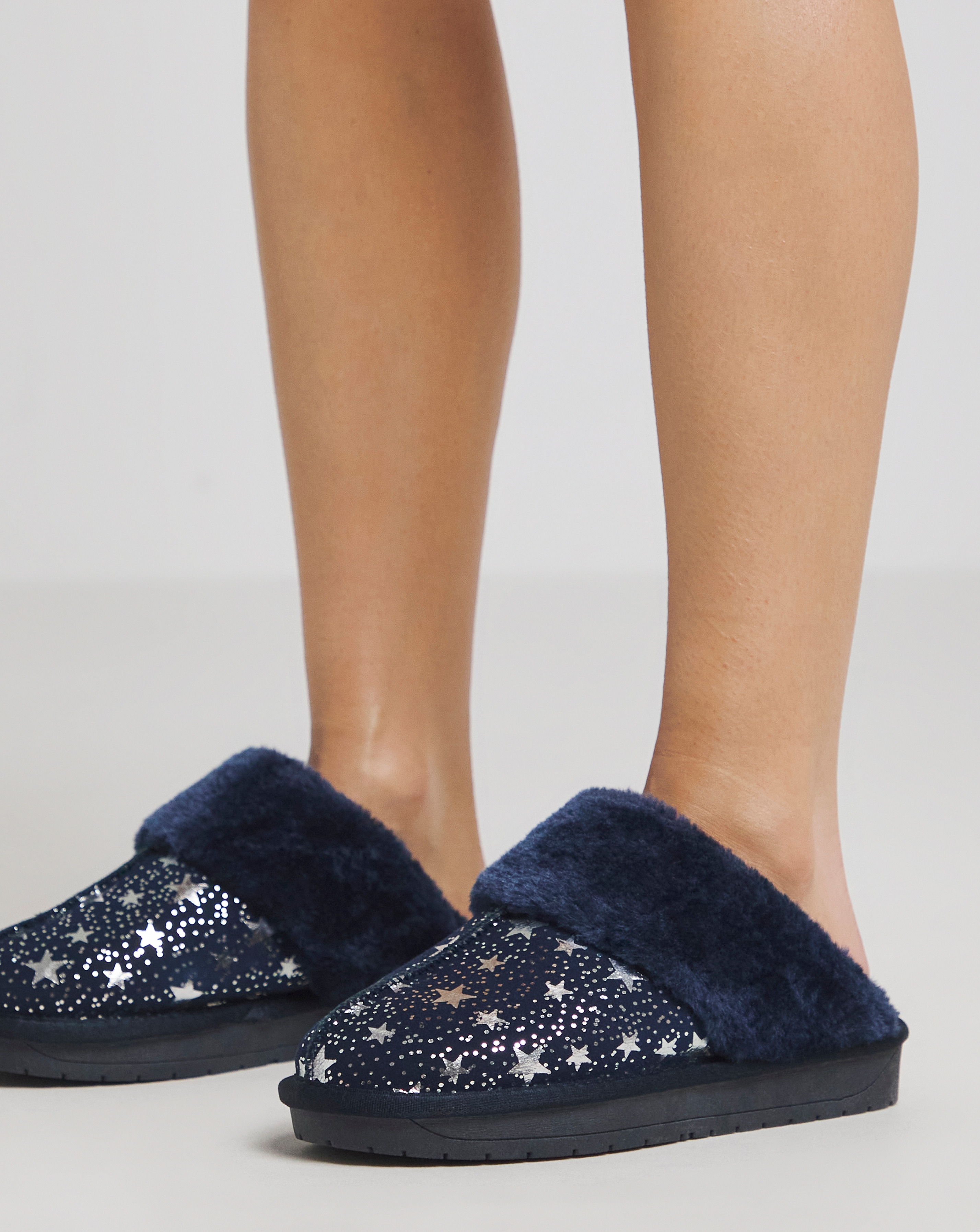 Albza Suede Closed Toe Slippers Extra Wide Fit (EEE) Simply Be